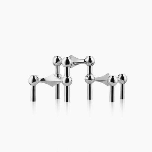 Molecular Structure Stainless Steel Candle Holder Decor Silver 3 NALANI