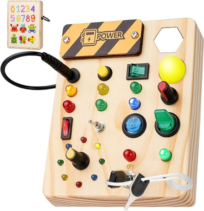 Montessori Busy Board With 27 LED Lights For Toddlers NALANI