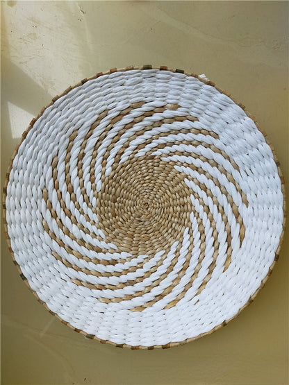 Moroccan Style Straw Wall Plate Ethnic Home Decoration 30cm E NaLani