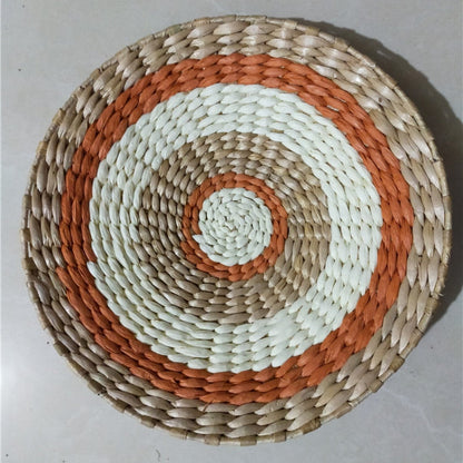 Moroccan Style Straw Wall Plate Ethnic Home Decoration 30cm NaLani