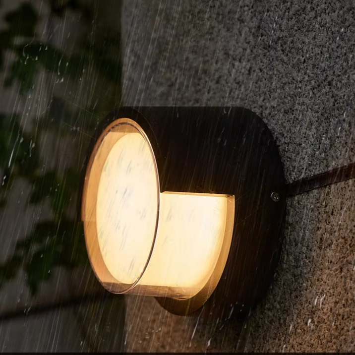 Motion Sensor Outdoor Wall Lamp for Modern Home Illumination Circle NaLani