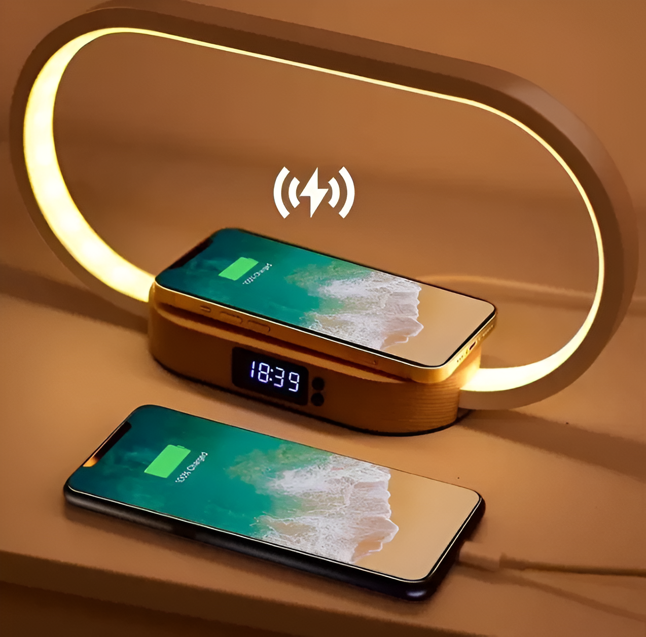 Multifunction Night Light With Charger And Digital Clock NALANI