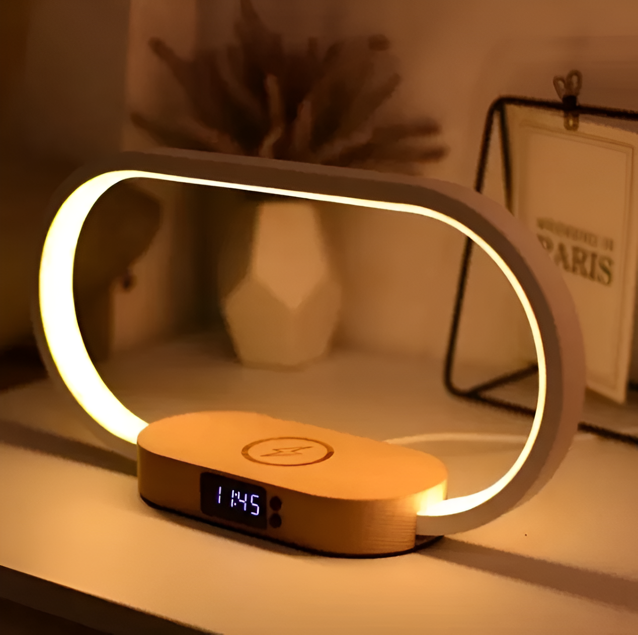 Multifunction Night Light With Charger And Digital Clock NALANI