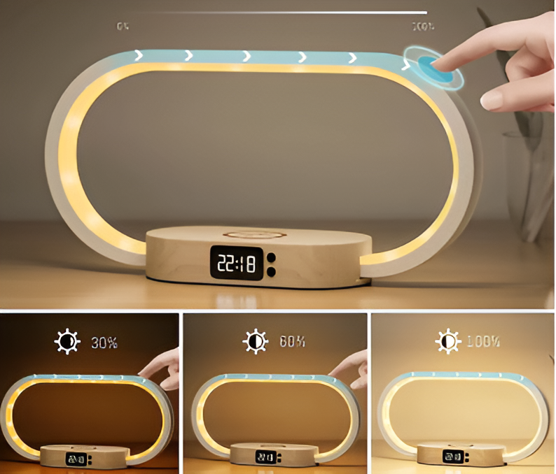 Multifunction Night Light With Charger And Digital Clock NALANI