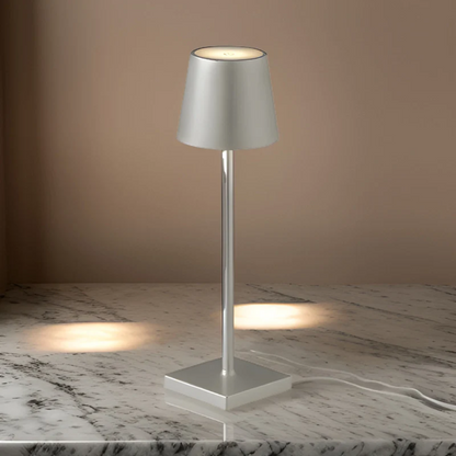 Multifunctional Wireless Rechargeable Table Lamp for Home Decor Gray NaLani