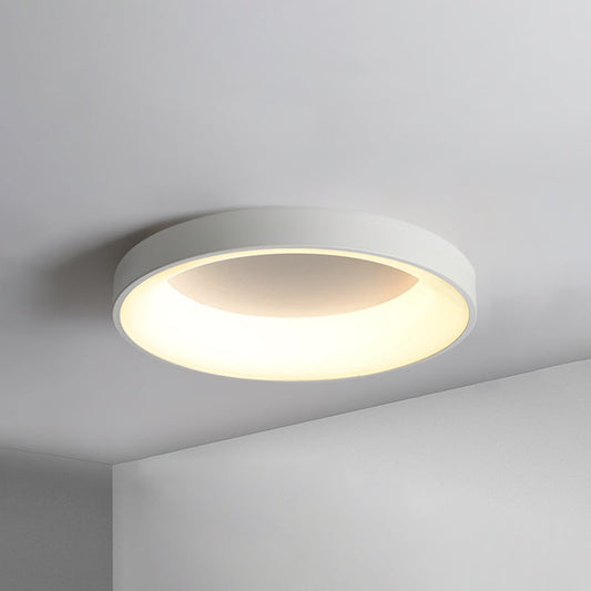 Nordic Circular LED Flush Mount Ceiling Lamp Bedroom White 19" NALANI