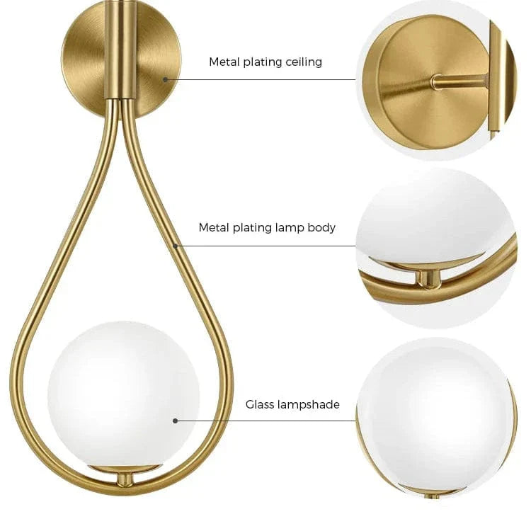 Nordic Glass Wall Lamp G9 LED Minimalist Wall Light NALANI