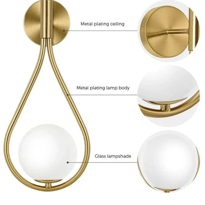 Nordic Glass Wall Lamp G9 LED Minimalist Wall Light NALANI