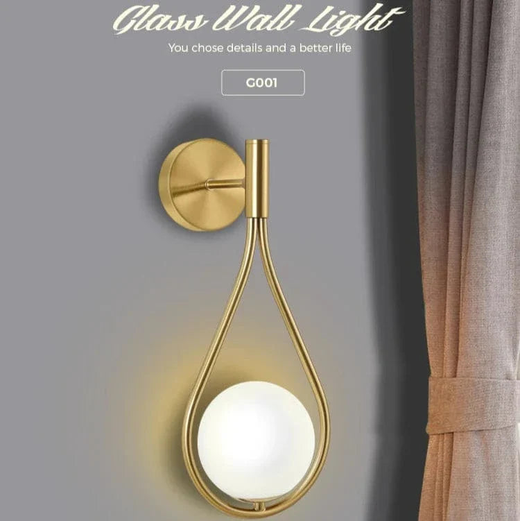Nordic Glass Wall Lamp G9 LED Minimalist Wall Light NALANI