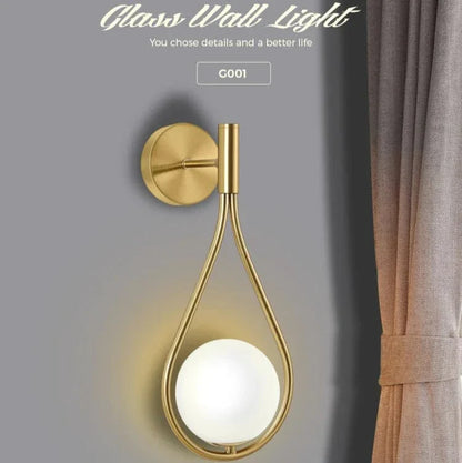 Nordic Glass Wall Lamp G9 LED Minimalist Wall Light NALANI