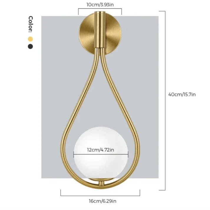 Nordic Glass Wall Lamp G9 LED Minimalist Wall Light NALANI