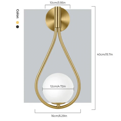 Nordic Glass Wall Lamp G9 LED Minimalist Wall Light NALANI