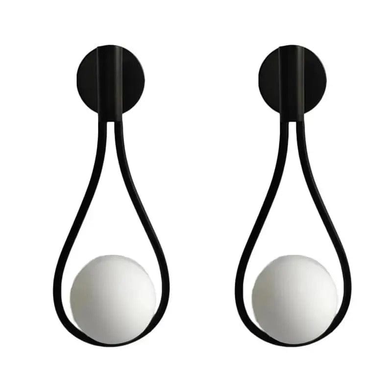 Nordic Glass Wall Lamp G9 LED Minimalist Wall Light Black 2 NALANI