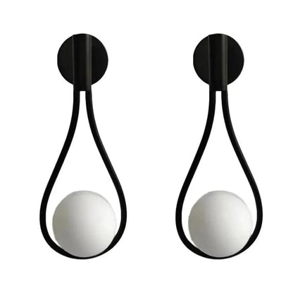 Nordic Glass Wall Lamp G9 LED Minimalist Wall Light Black 2 NALANI