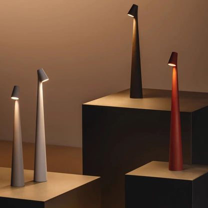 Nordic Minimalistic Wireless LED Table Lamp for Atmosphere and Reading Brown NaLani