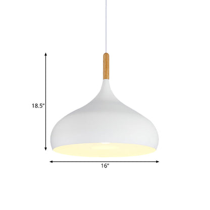 Nordic Teardrop Pendant Light With Metal Shade 1 Light NALANI