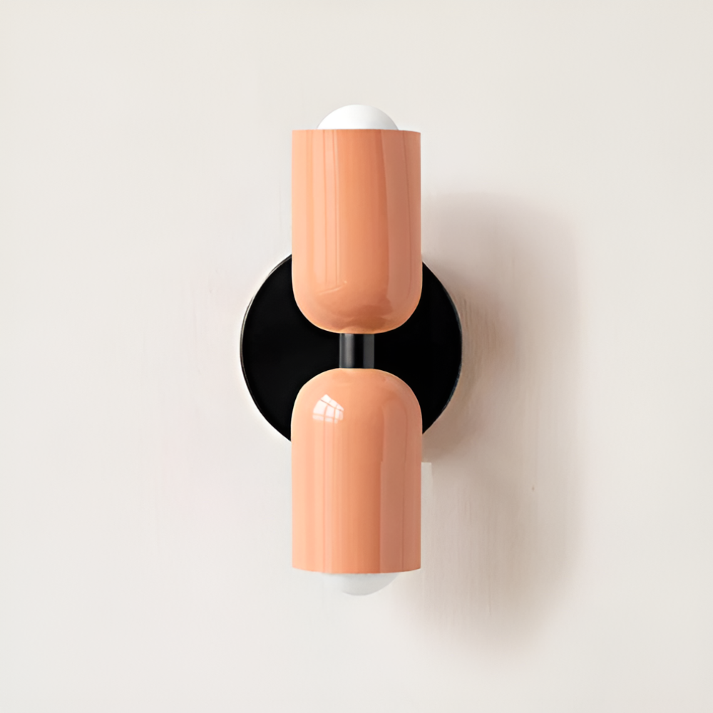 Nordic Two-Sided LED Wall Lamp for Modern Home Lighting Pink Black 12 cm x 25 cm NaLani