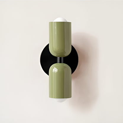 Nordic Two-Sided LED Wall Lamp for Modern Home Lighting Green Black 12 cm x 25 cm NaLani