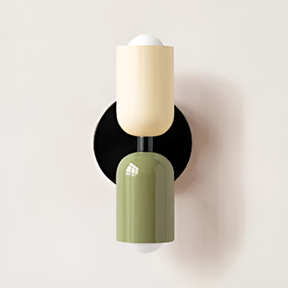 Nordic Two-Sided LED Wall Lamp for Modern Home Lighting Beige Green Black 12 cm x 25 cm NaLani