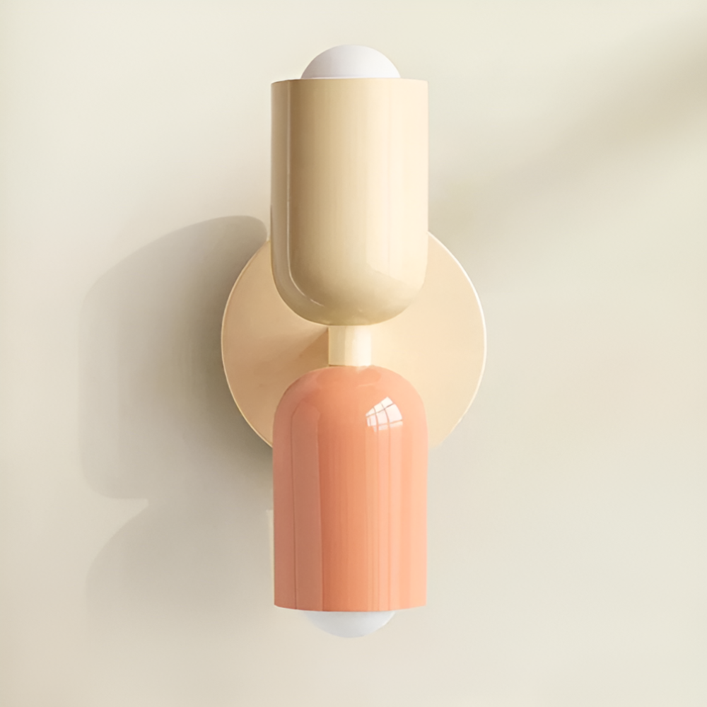 Nordic Two-Sided LED Wall Lamp for Modern Home Lighting Beige Pink Beige 12 cm x 25 cm NaLani