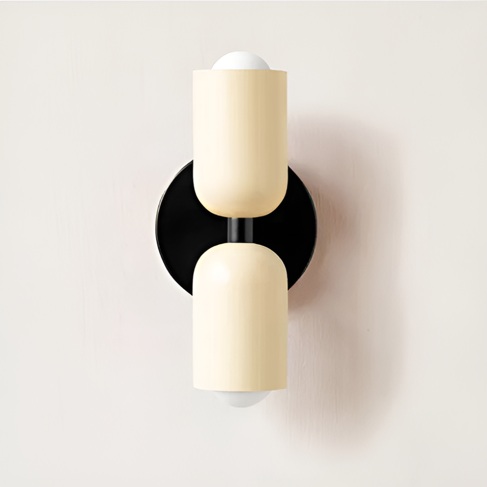 Nordic Two-Sided LED Wall Lamp for Modern Home Lighting Beige Beige Black 12 cm x 25 cm NaLani