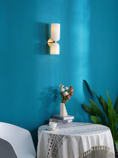 Opal Glass Wall Lamp With Warm Glow Modern Sconce Lighting NALANI