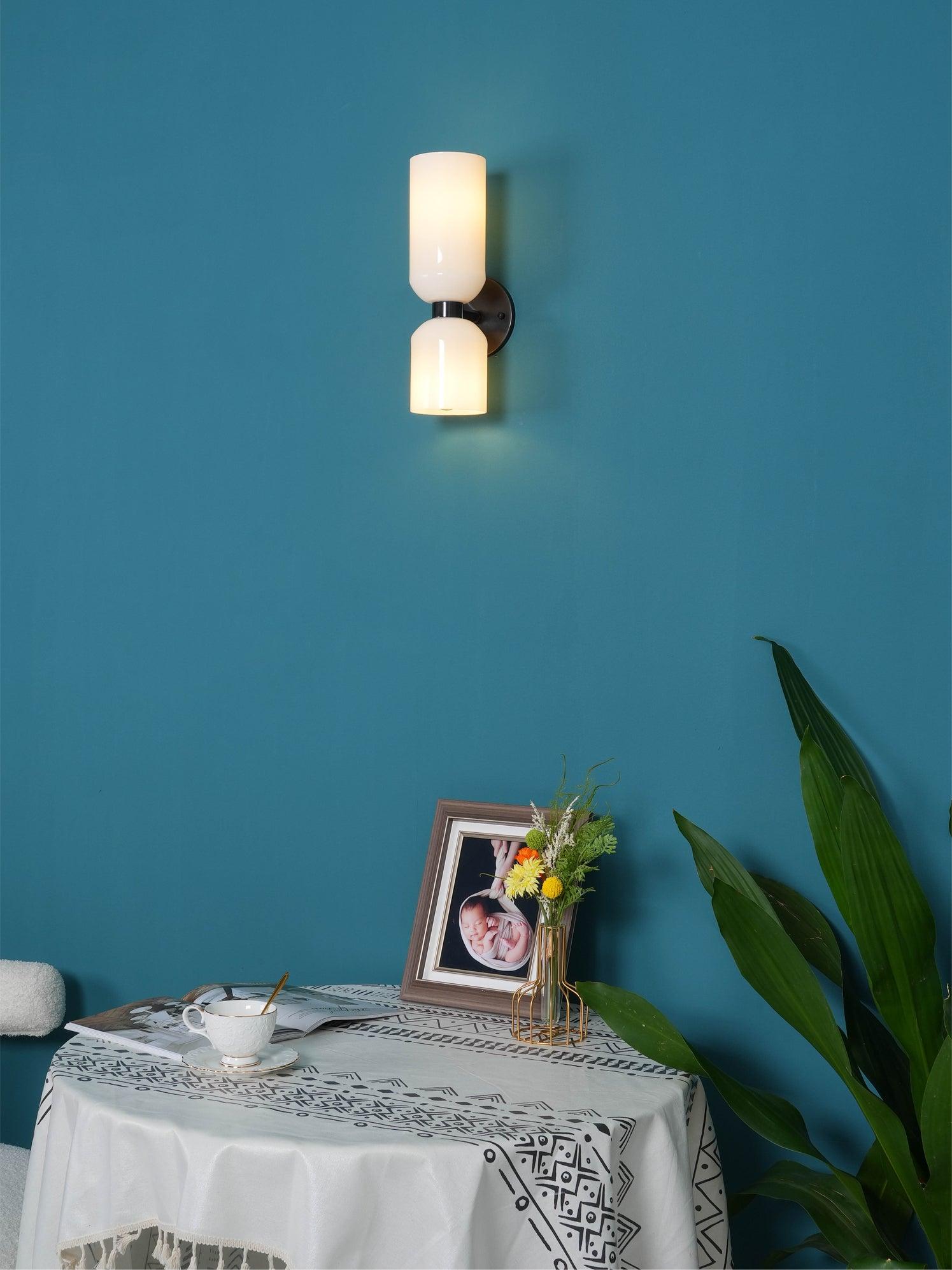 Opal Glass Wall Lamp With Warm Glow Modern Sconce Lighting NALANI