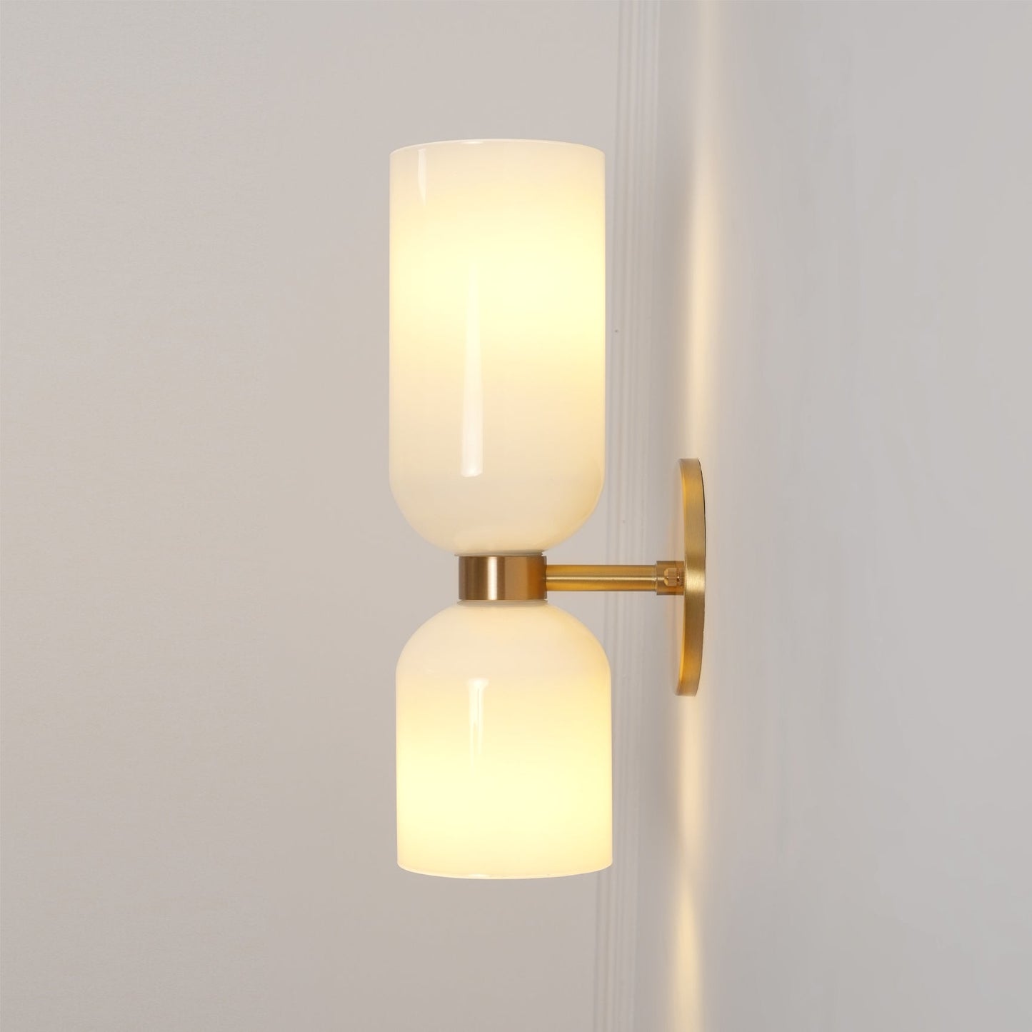 Opal Glass Wall Lamp With Warm Glow Modern Sconce Lighting NALANI