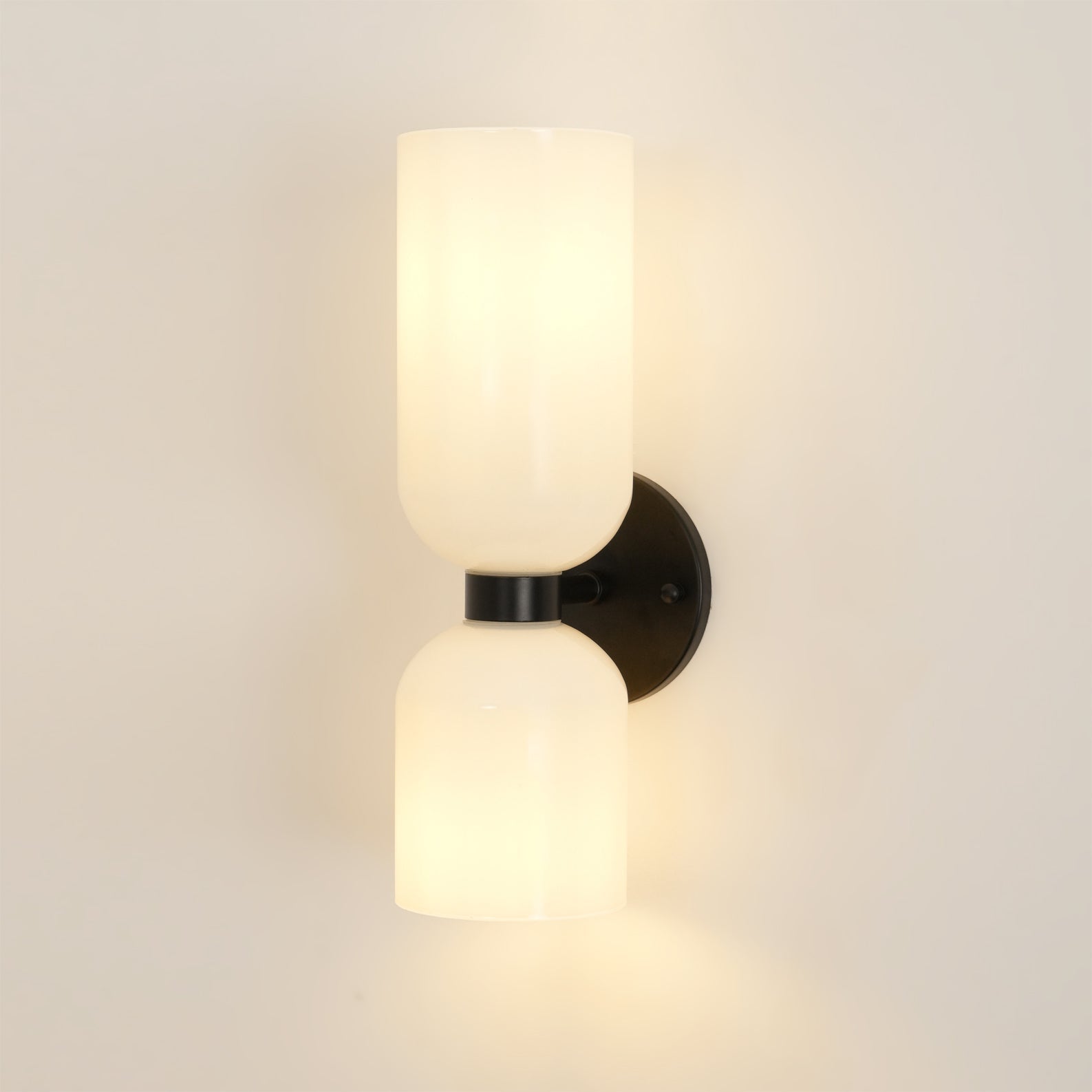 Opal Glass Wall Lamp With Warm Glow Modern Sconce Lighting NALANI