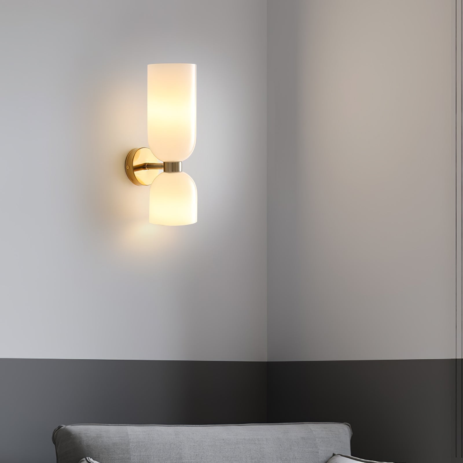 Opal Glass Wall Lamp With Warm Glow Modern Sconce Lighting NALANI