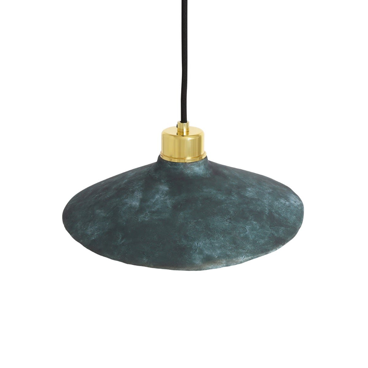 Organic Ceramic Pendant Light 28cm Blue Earth Edison Style Bulb Fixture NALANI