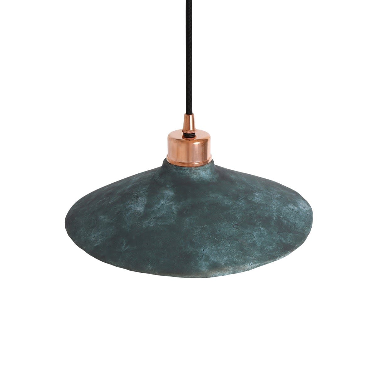 Organic Ceramic Pendant Light 28cm Blue Earth Edison Style Bulb Fixture NALANI