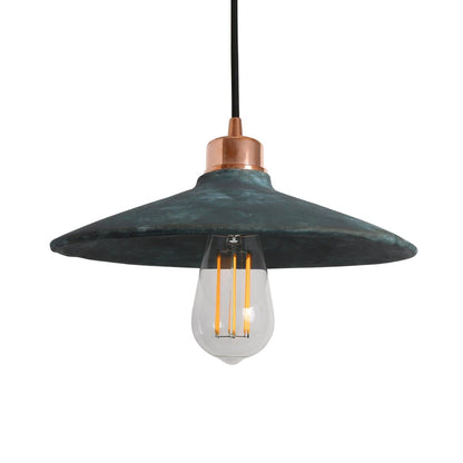 Organic Ceramic Pendant Light 28cm Blue Earth Edison Style Bulb Fixture NALANI
