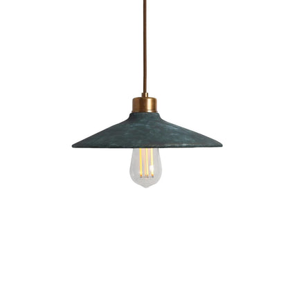 Organic Ceramic Pendant Light 28cm Blue Earth Edison Style Bulb Fixture NALANI