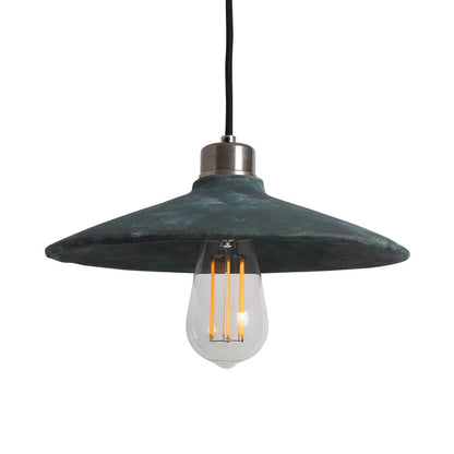 Organic Ceramic Pendant Light 28cm Blue Earth Edison Style Bulb Fixture NALANI