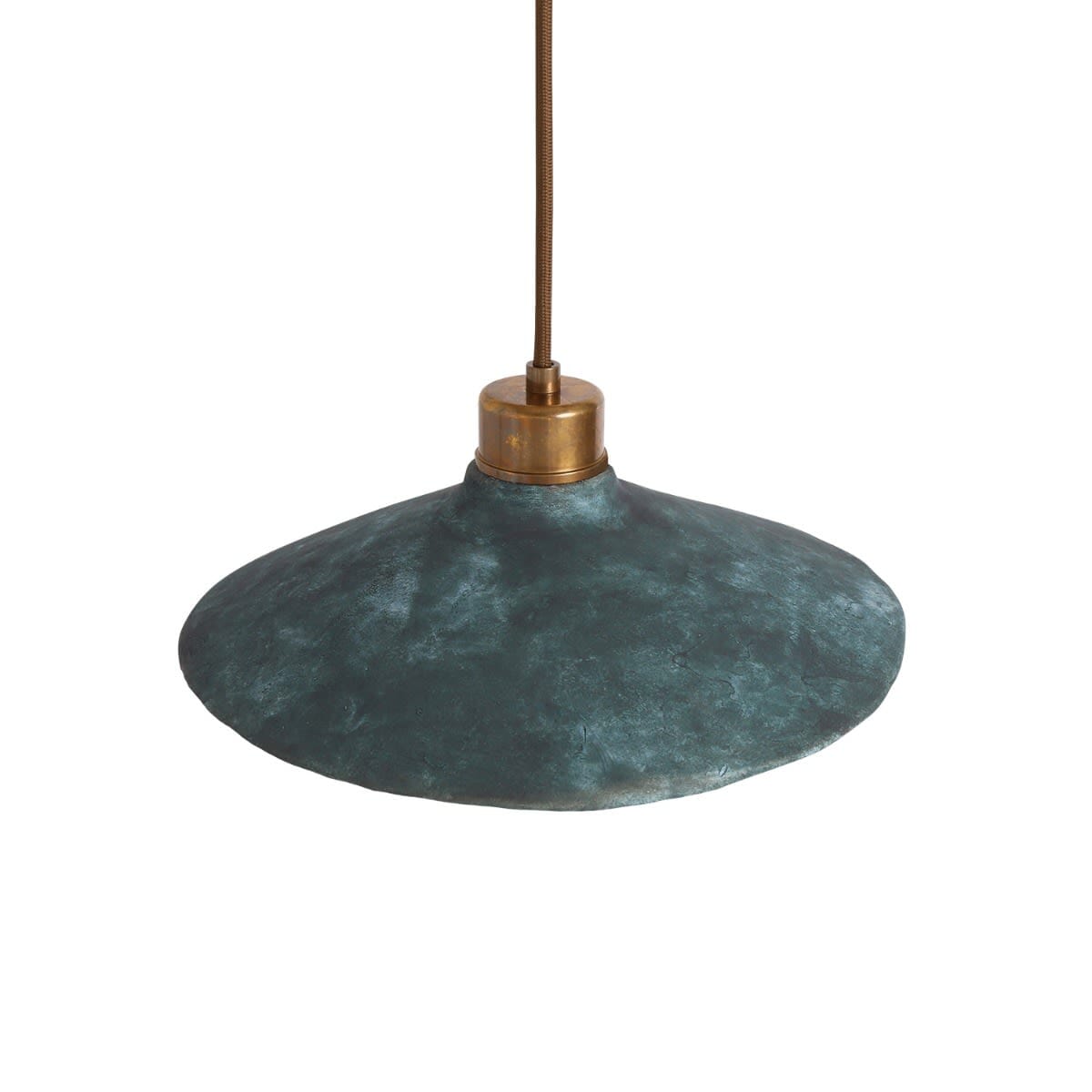 Organic Ceramic Pendant Light 28cm Blue Earth Edison Style Bulb Fixture NALANI