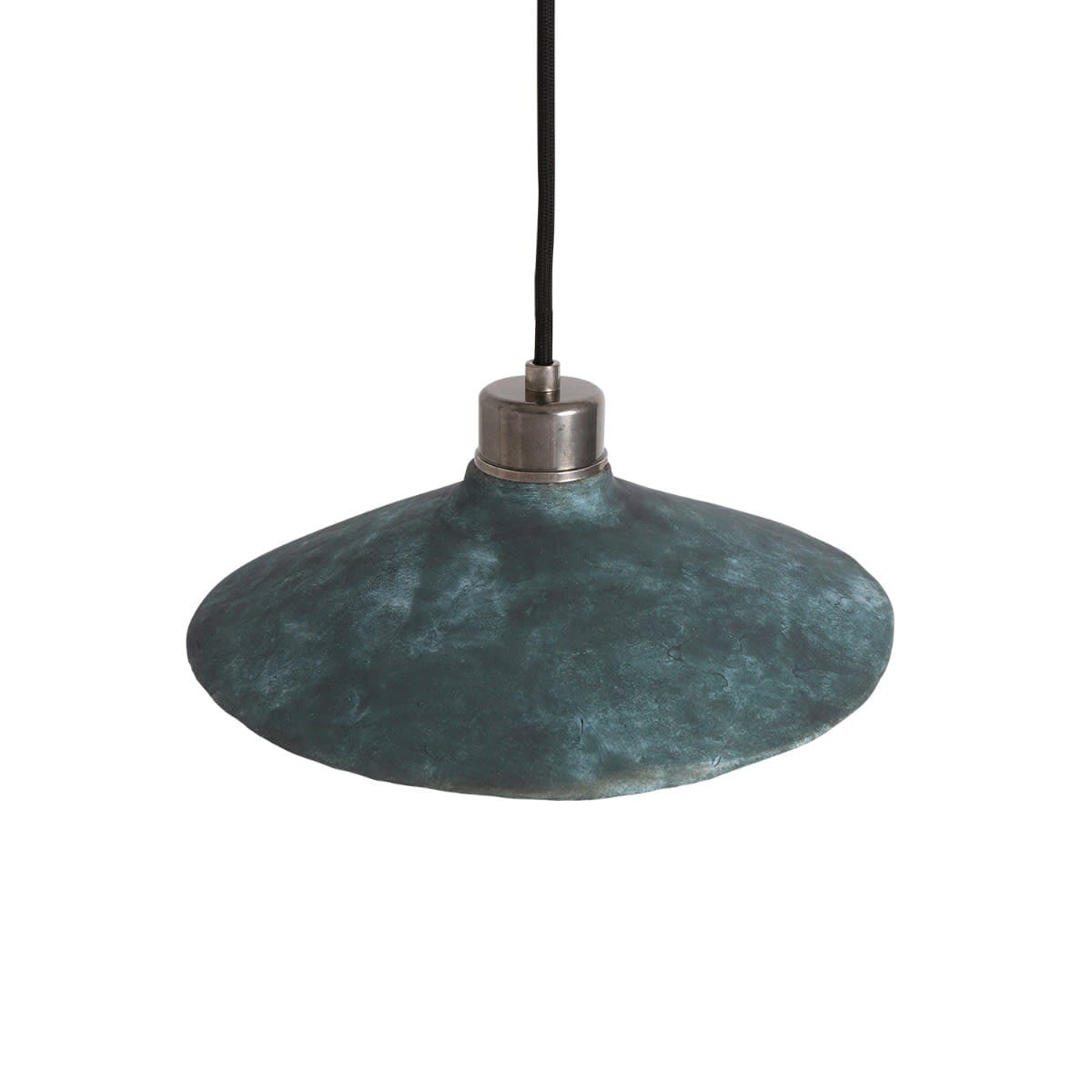 Organic Ceramic Pendant Light 28cm Blue Earth Edison Style Bulb Fixture NALANI