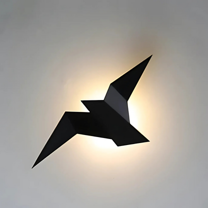 Origami Wall Lamp Unique Indoor Lighting for Living Rooms Black NALANI