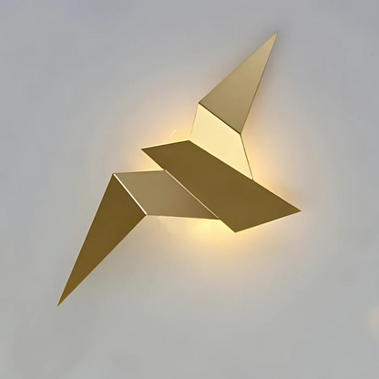 Origami Wall Lamp Unique Indoor Lighting for Living Rooms Gold NALANI