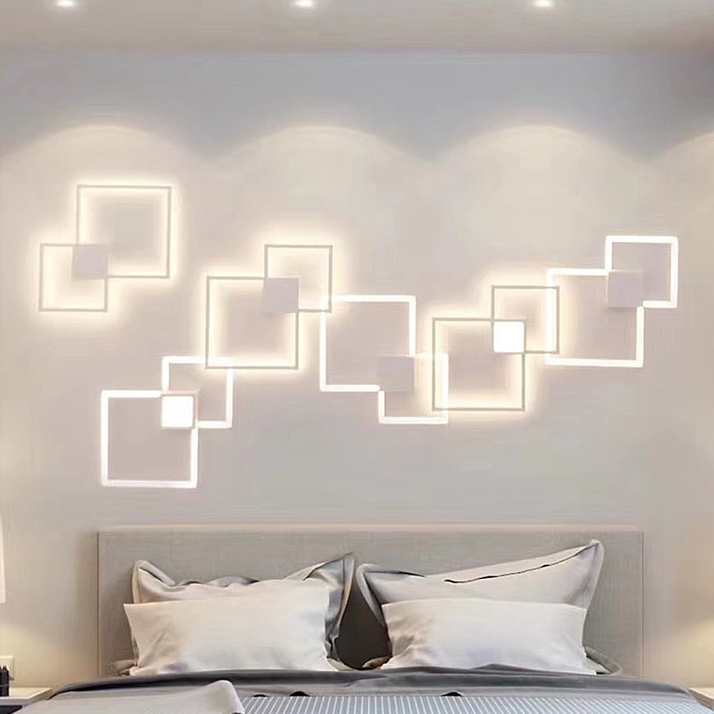 Orvani | Black-White Square Wall Decoration Lamp for Modern Home Design NALANI