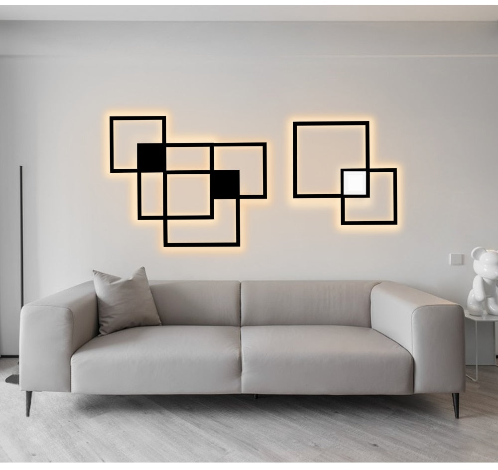 Orvani | Black-White Square Wall Decoration Lamp for Modern Home Design NALANI