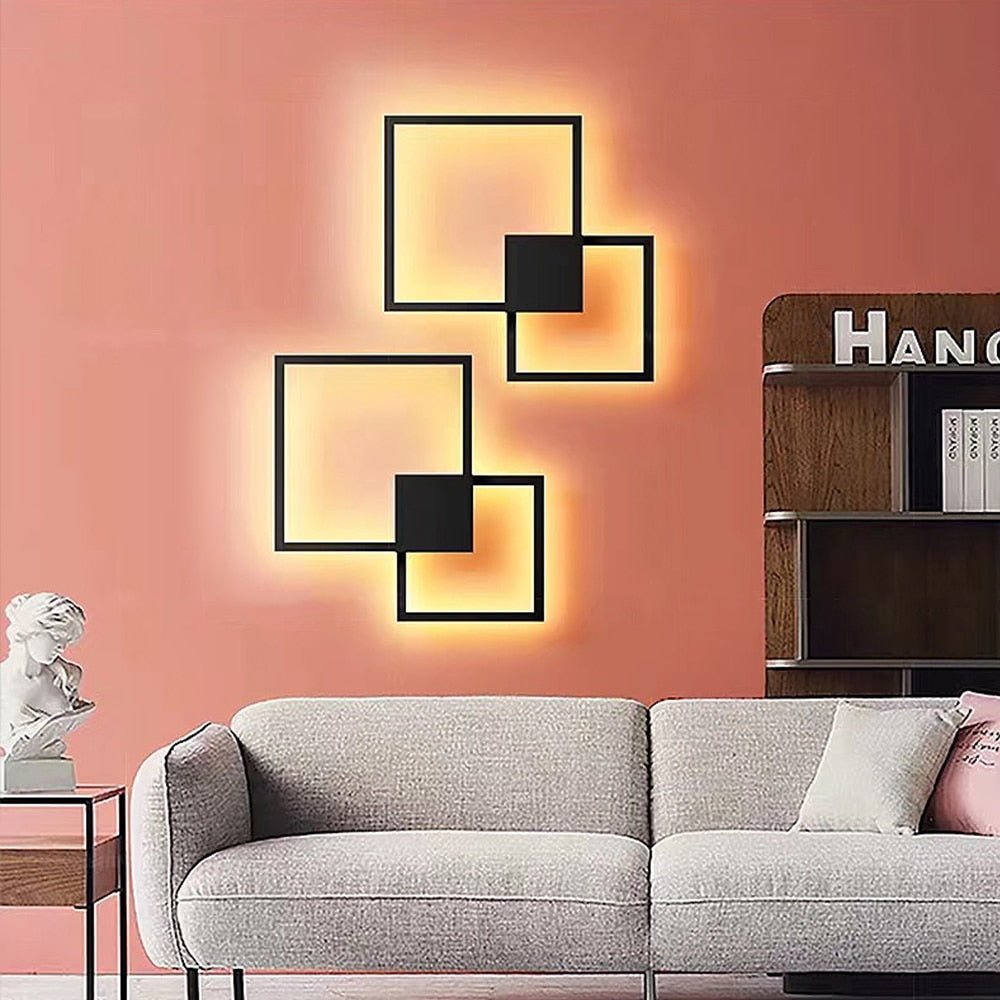 Orvani | Black-White Square Wall Decoration Lamp for Modern Home Design NALANI