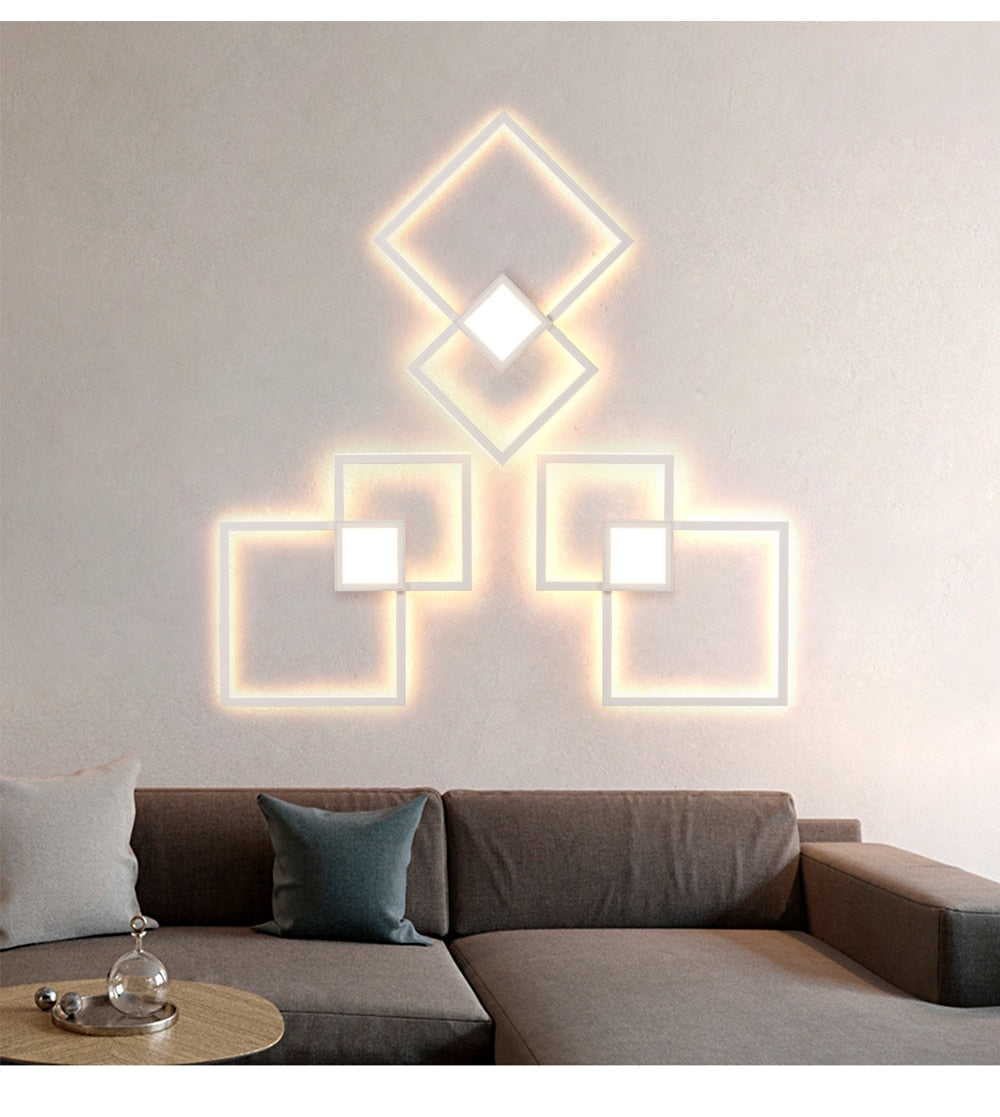 Orvani | Black-White Square Wall Decoration Lamp for Modern Home Design NALANI
