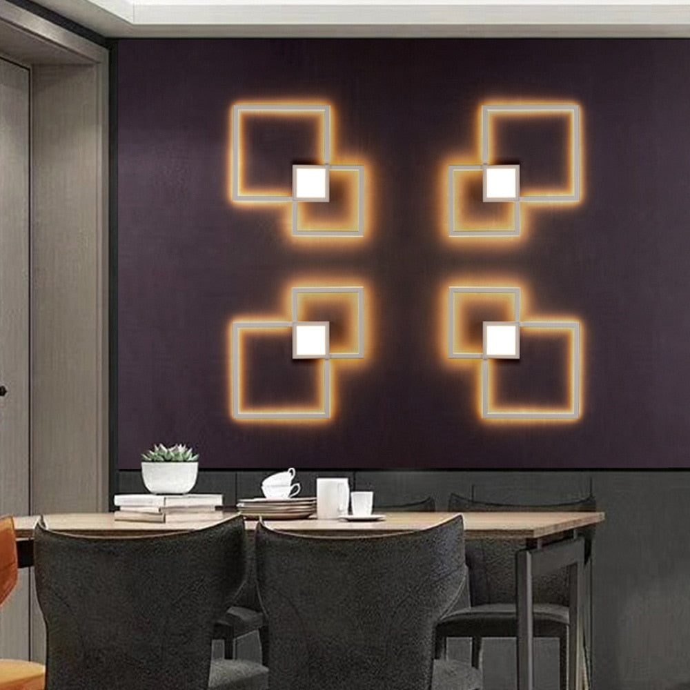 Orvani | Black-White Square Wall Decoration Lamp for Modern Home Design NALANI