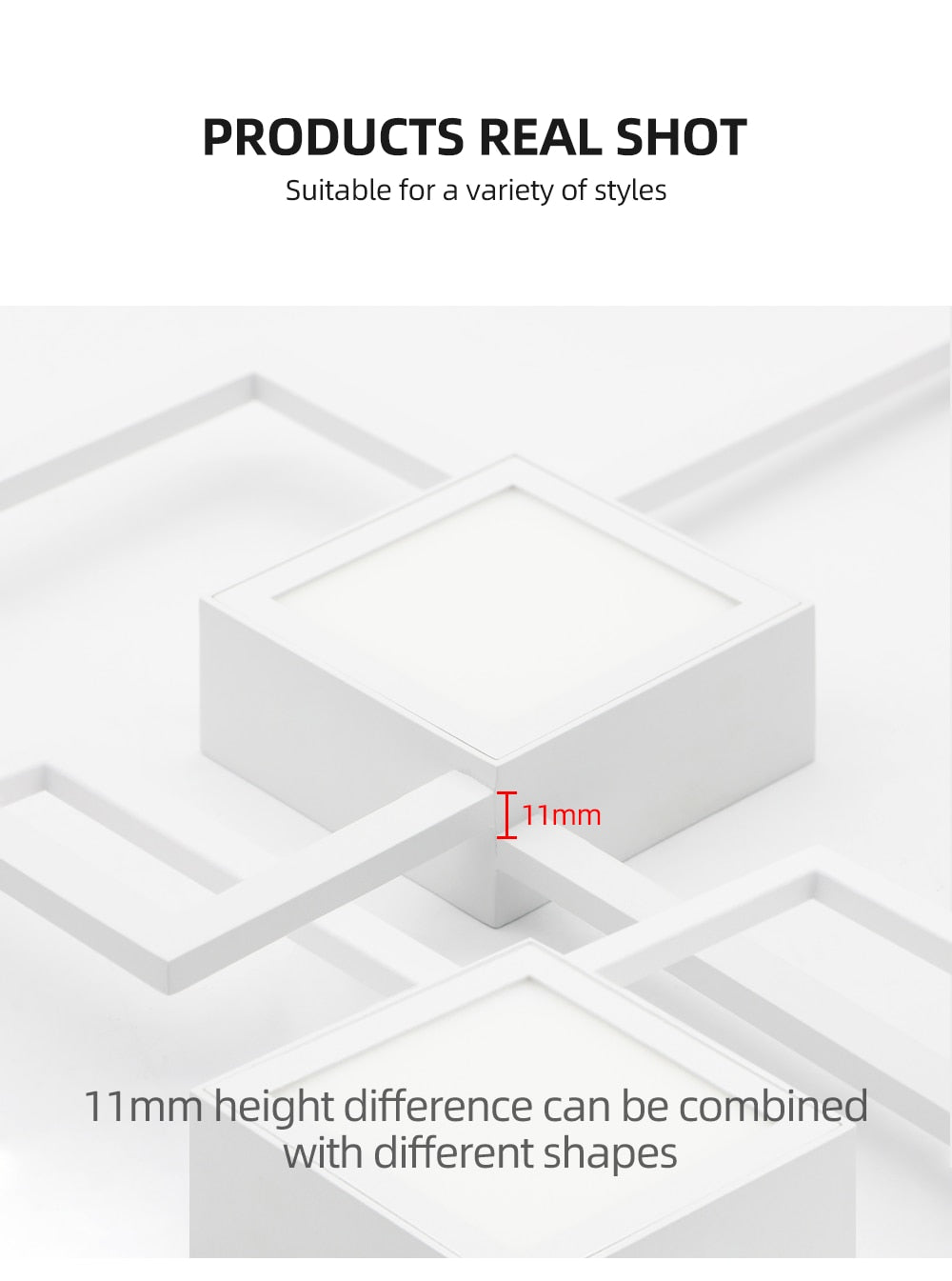 Orvani | Black-White Square Wall Decoration Lamp for Modern Home Design NALANI