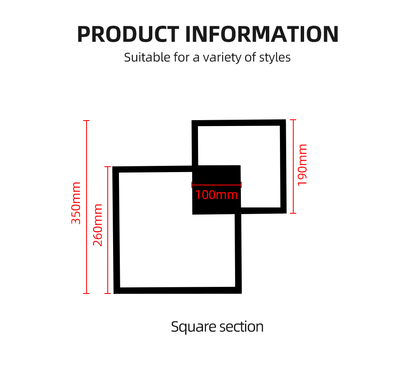 Orvani | Black-White Square Wall Decoration Lamp for Modern Home Design NALANI