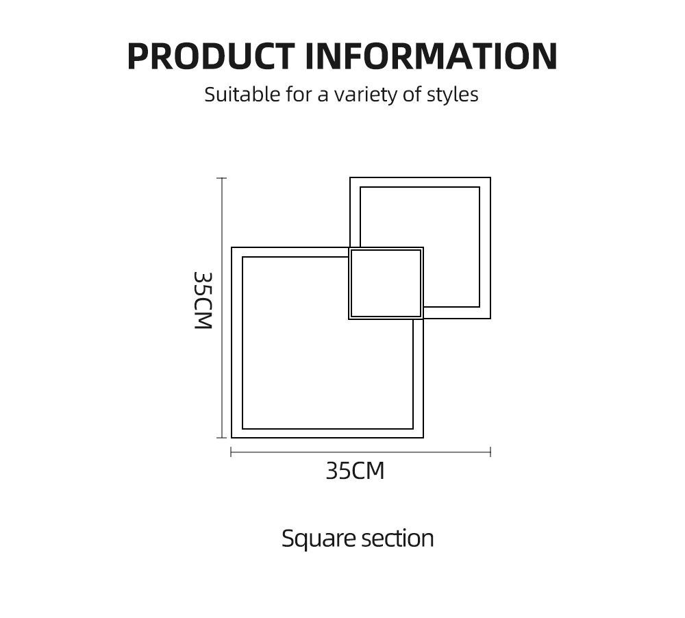 Orvani | Black-White Square Wall Decoration Lamp for Modern Home Design NALANI