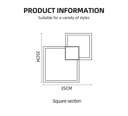 Orvani | Black-White Square Wall Decoration Lamp for Modern Home Design NALANI