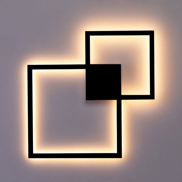 Orvani | Black-White Square Wall Decoration Lamp for Modern Home Design 20w black NALANI