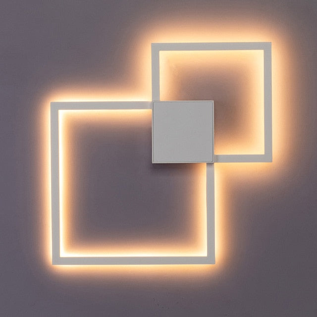 Orvani | Black-White Square Wall Decoration Lamp for Modern Home Design 20w white NALANI